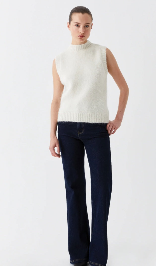 Morrison Riley Knit Vest Cream
