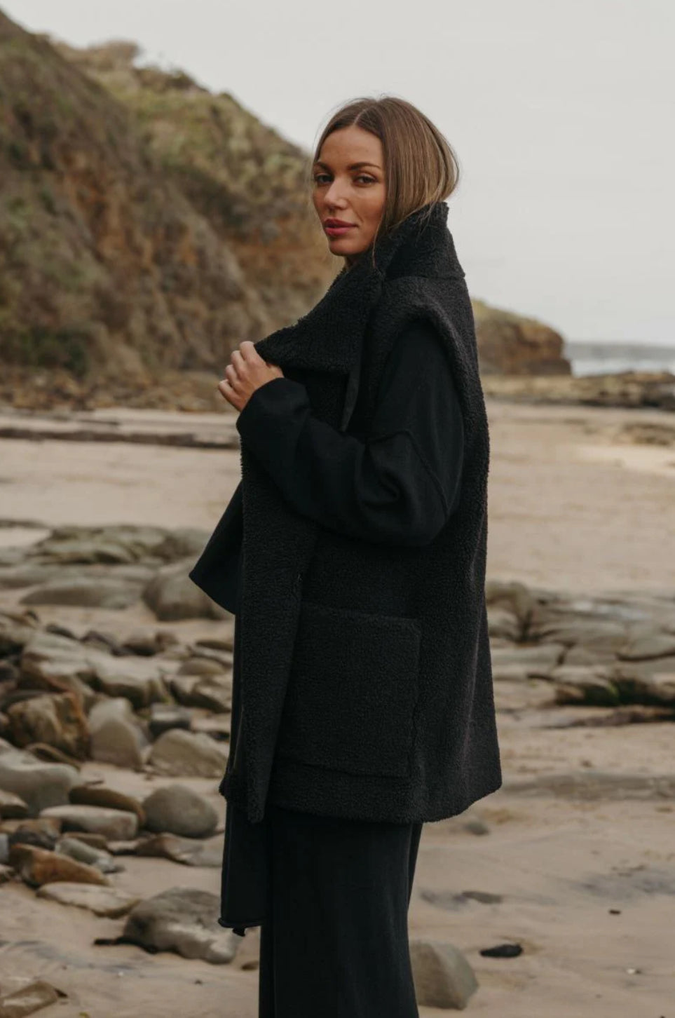 Talamaya Sherpa Cuddle Gillet - Noir