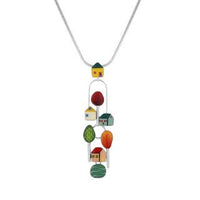 Taratata Collier Mon Ptit Village 4 houses Necklace