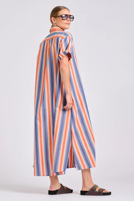 Shirty The Lucy Dress Blue Sky Stripe
