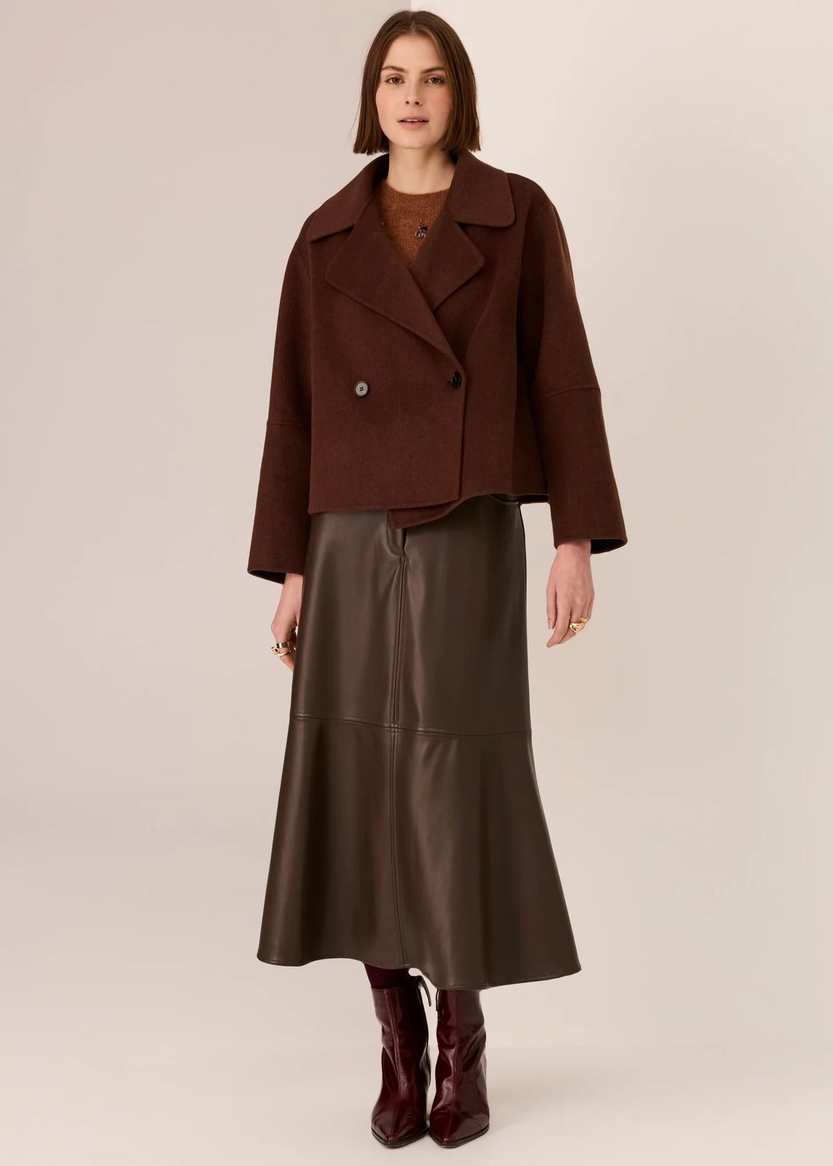 Pol Cohen Cropped Wool Coat