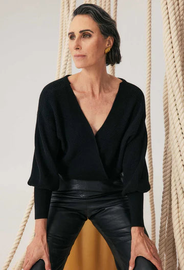 Once Was Clarissa Merino Wool Blend Knit Top