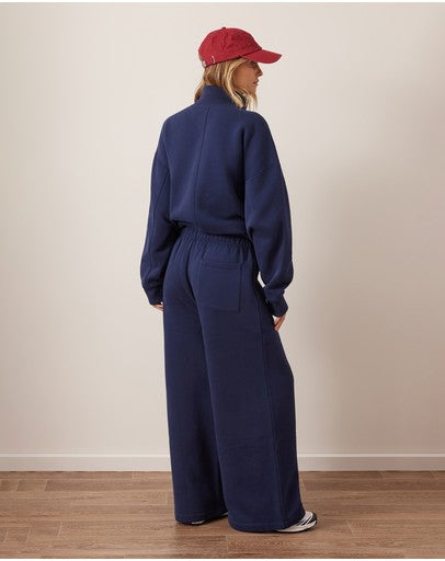 Ceres Ivy Wide Leg Trackpant - Heritage Navy