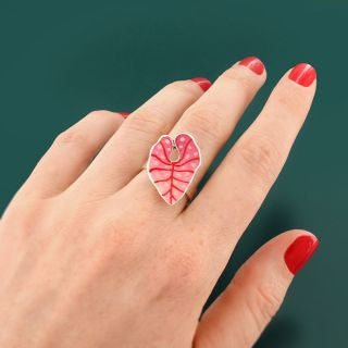 Taratata Bague Fabuleuse Leaf Ring Pink