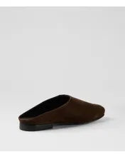Mollini Ulysen-Mo Dk Chocolate Suede  Mule