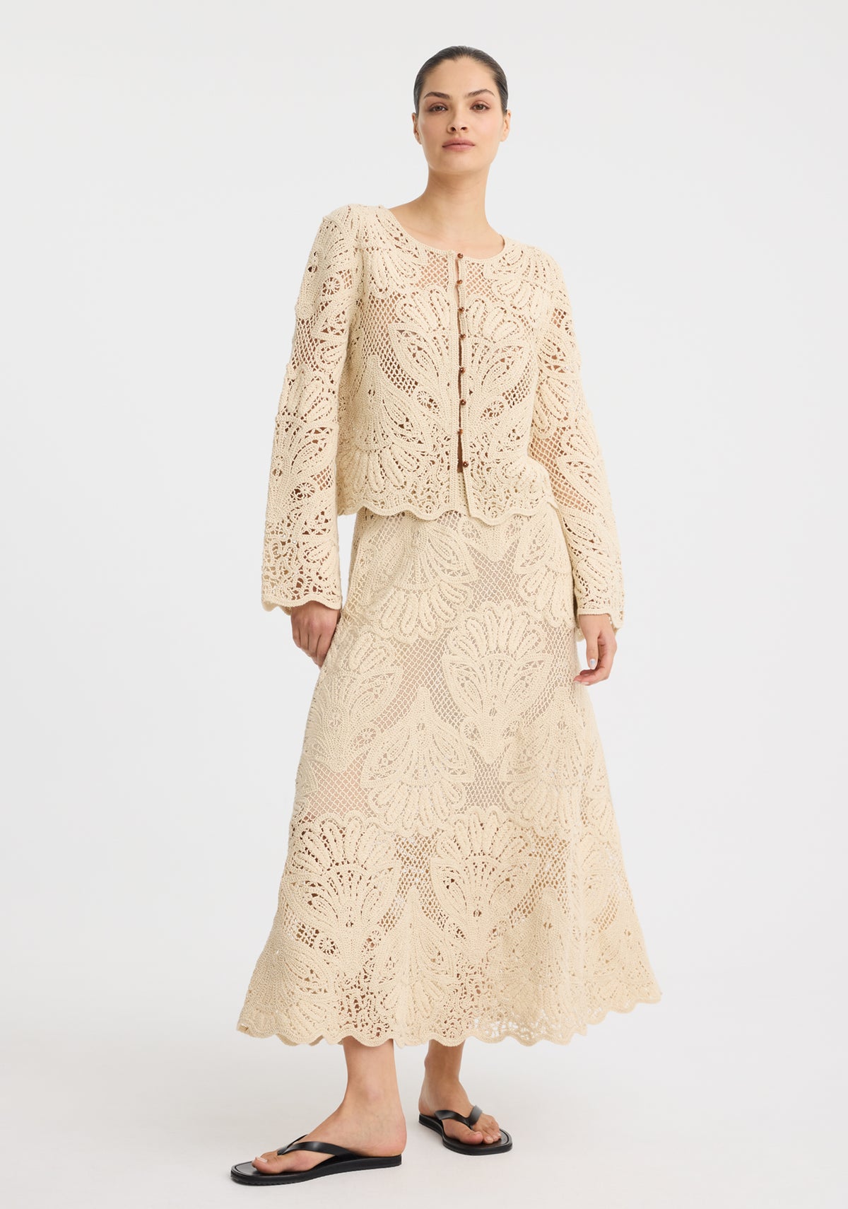 Morrison Marisol Crochet Skirt Natural