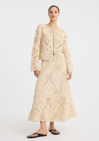 Morrison Marisol Crochet Skirt Natural
