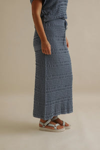 Talamaya Waves Pleat Skirt Blue Pool