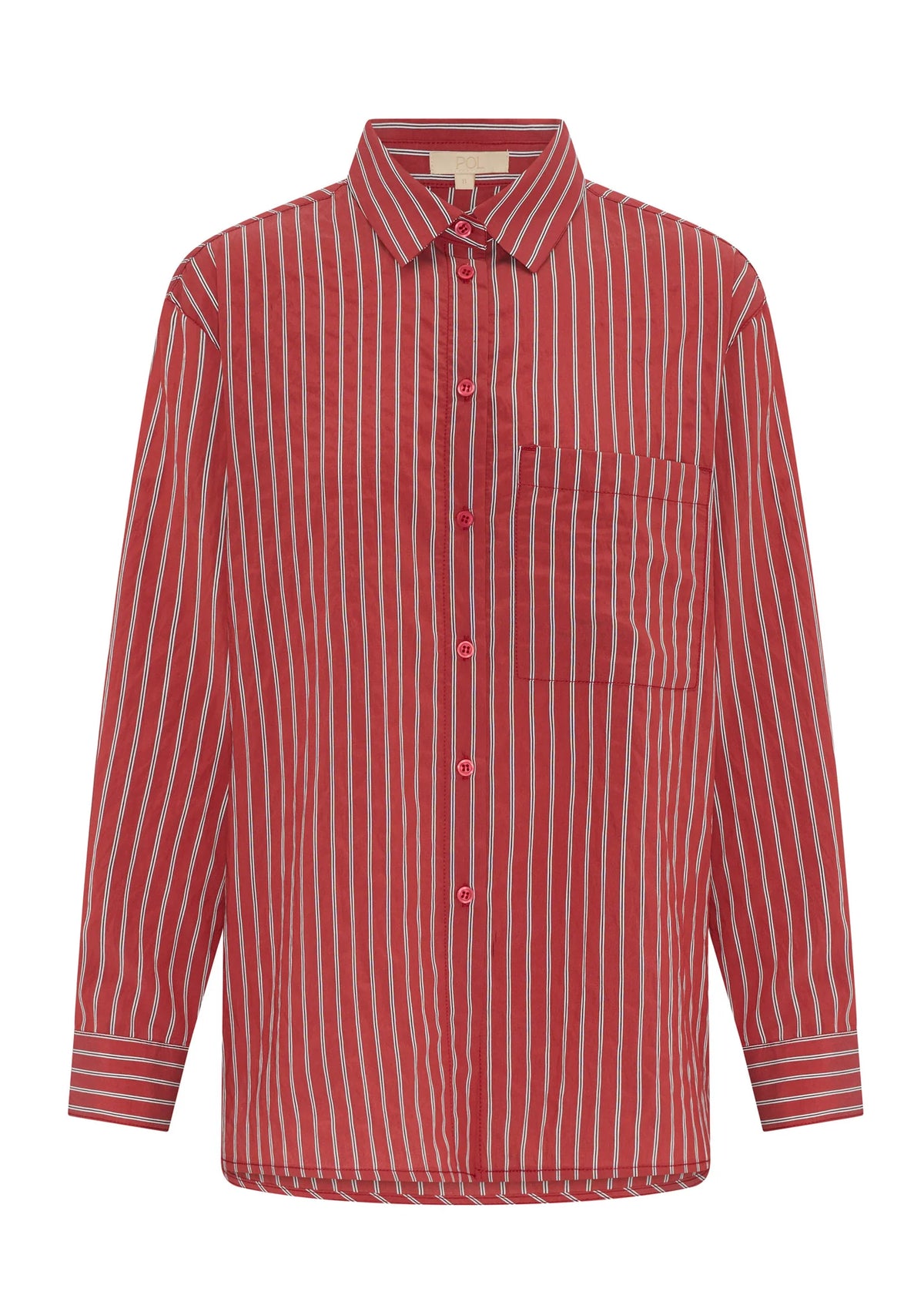 Pol Marlon Stripe Shirt Red