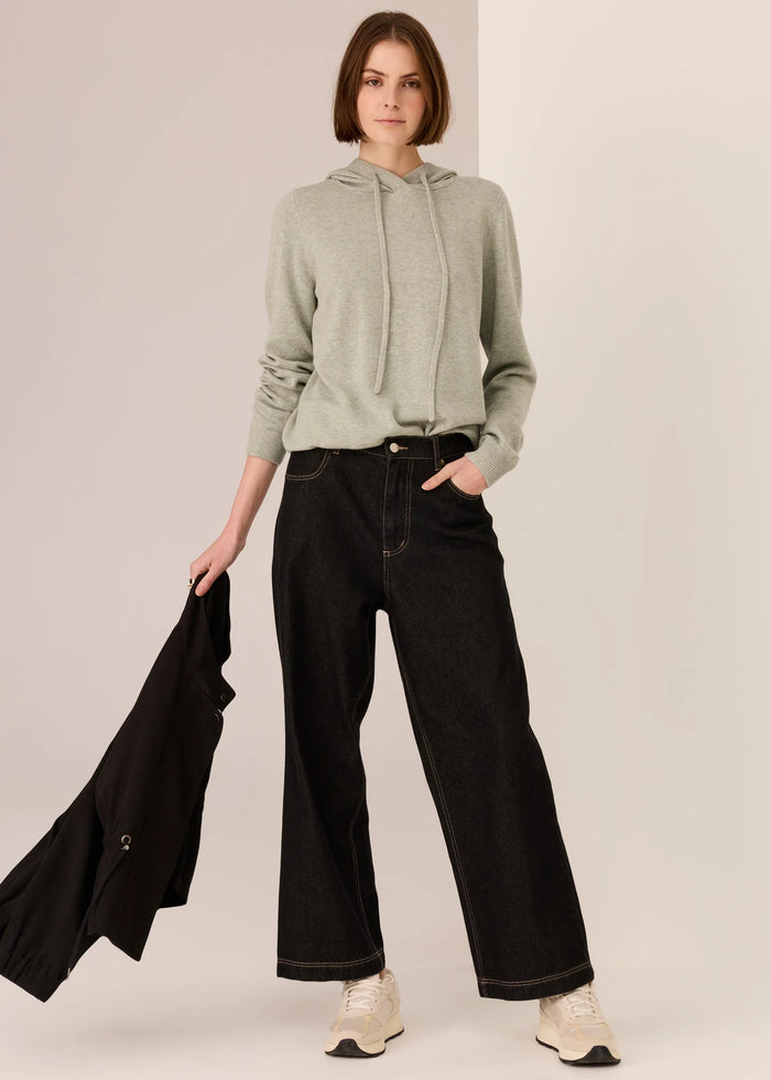 Pol Quinn Knit Hoodie Sage