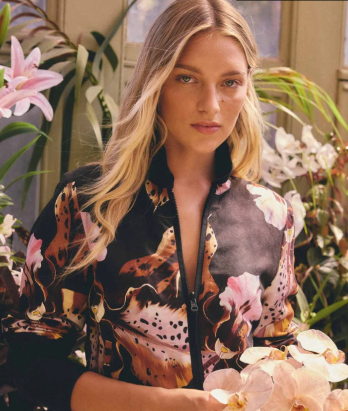 Once/Was Delray Reversable Printed linen Viscose Jacket