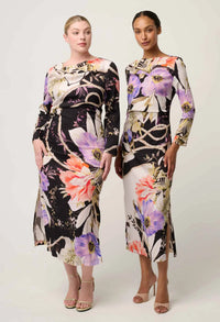 Once Was Jayden Cupro Viscose Stretched Asymmetrical neck Dress