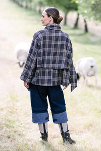 Maud Dainty Goldie Brown/Gold Check Jacket