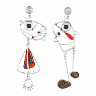 Taratata Stud Earrings Two Faces