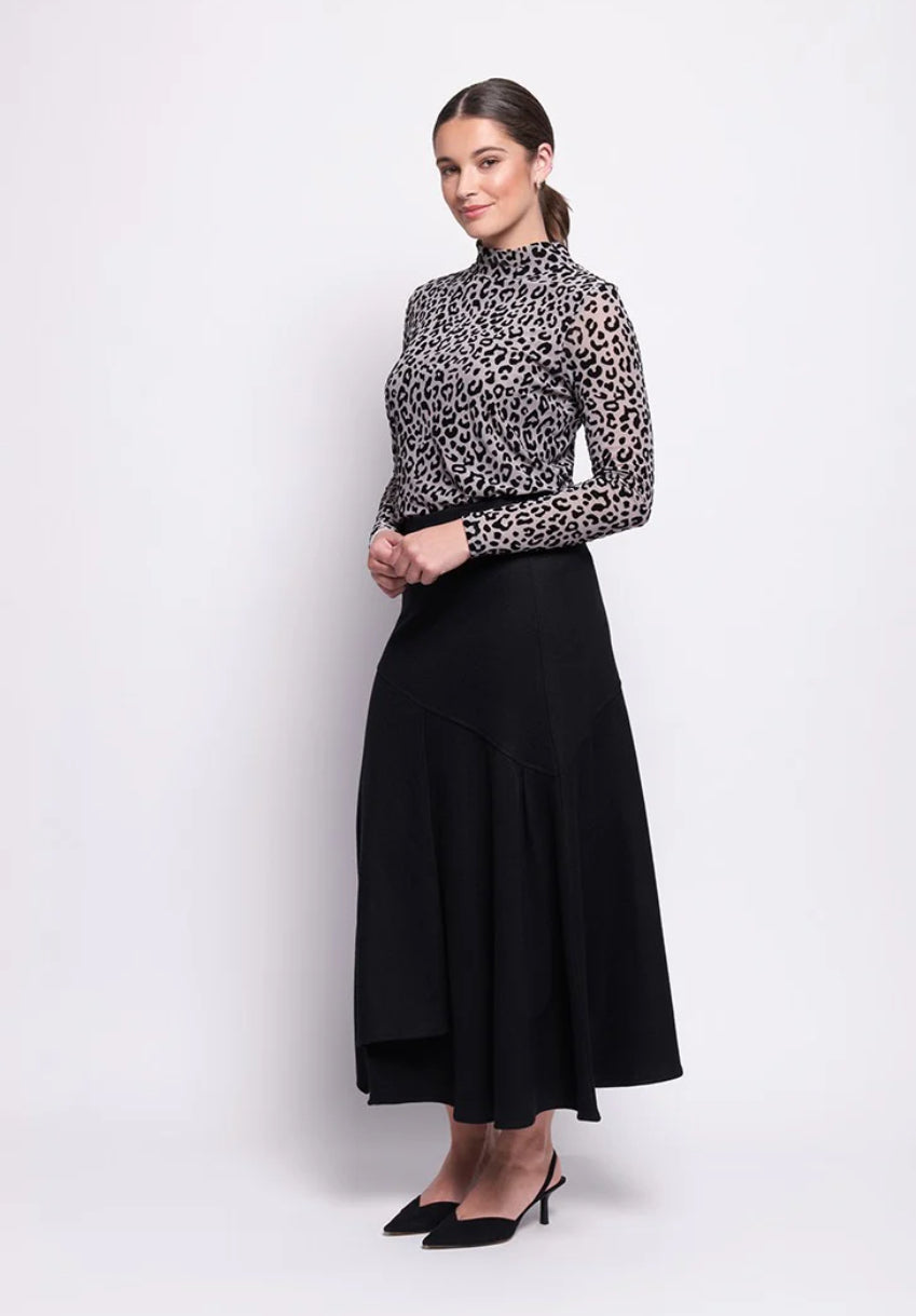 Foil Wool The World Skirt - Black