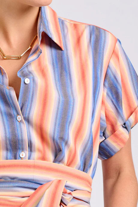 Shirty The Lucy Dress Blue Sky Stripe