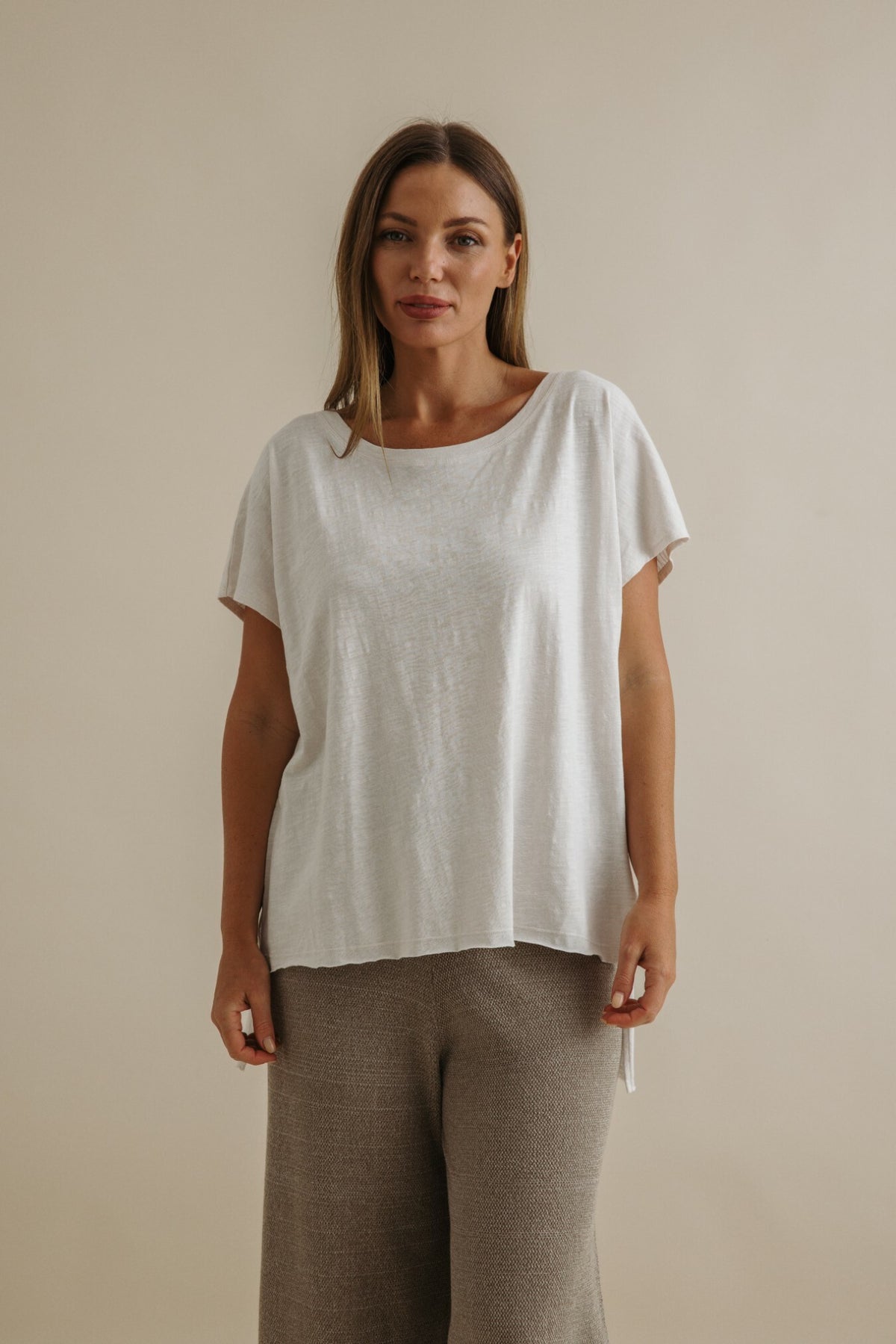 Talamaya Shoreline Slub Cotton T Shirt