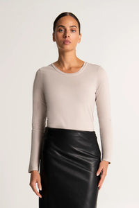 Lounge The Label Pima  Natural Gordon Top