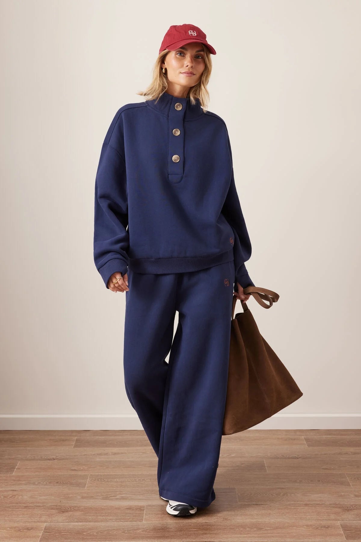 Ceres Marli Button Sweat - Heritage Navy