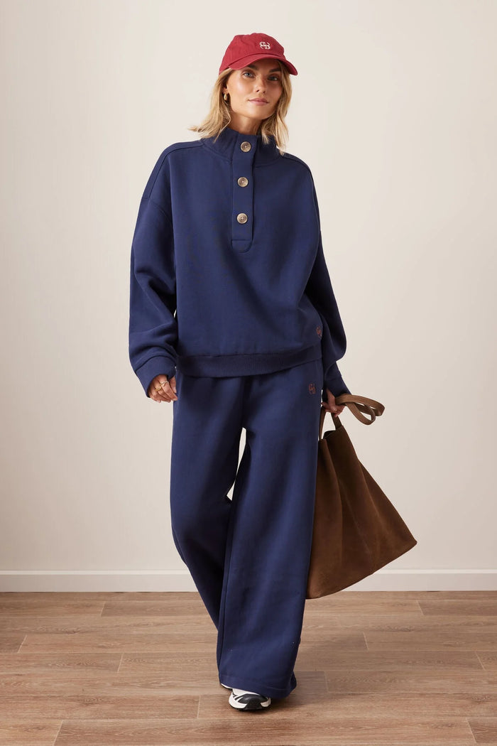 Ceres Marli Button Sweat - Heritage Navy
