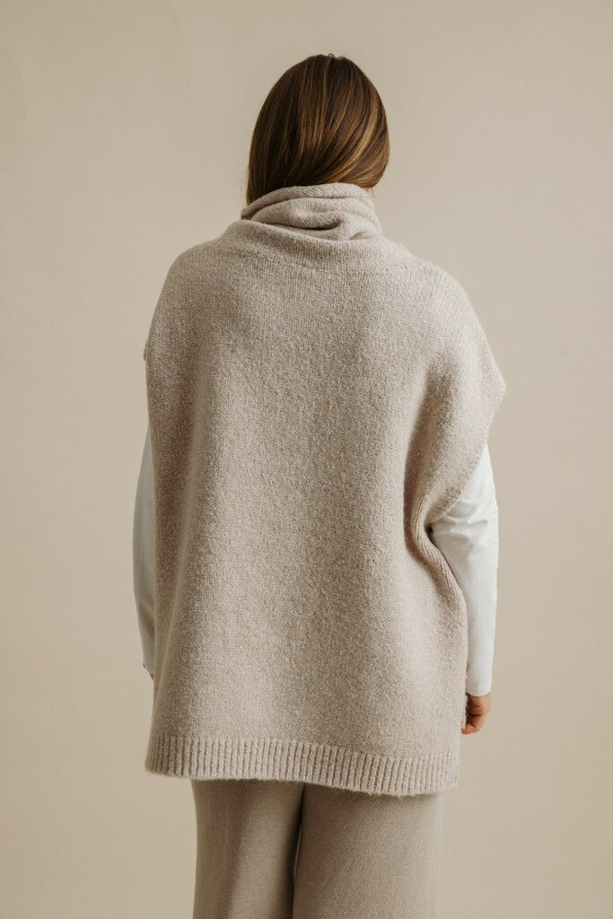 Talamaya Dreams Funnel Neck Tabard Wheat