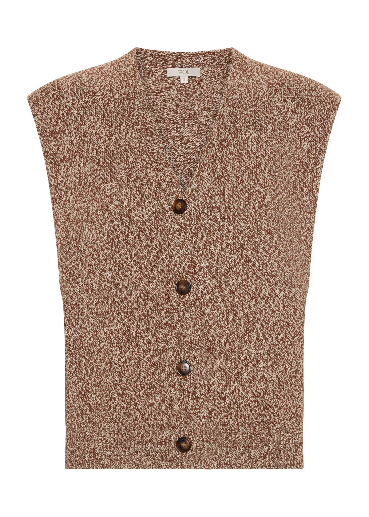 Pol Rye Knit Vest Toffee