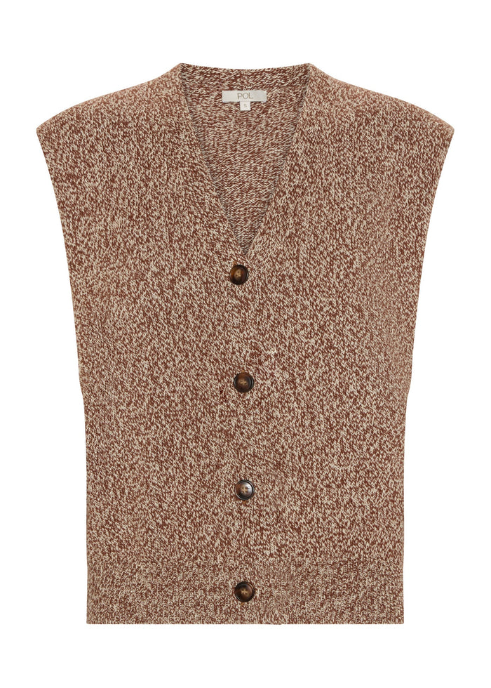 Pol Rye Knit Vest Toffee