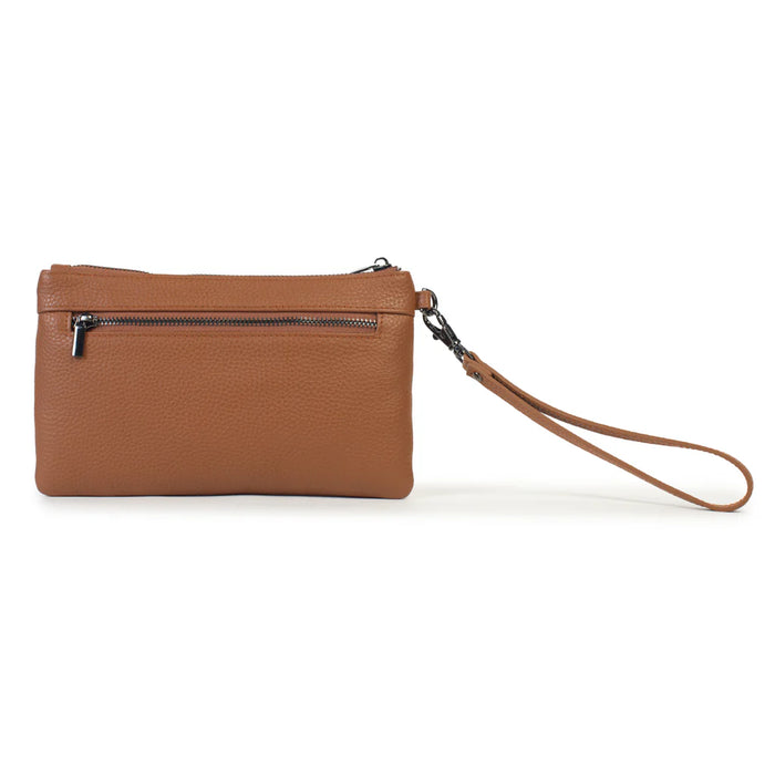 Dusky Robin Bethany Zip Clutch Pebbled