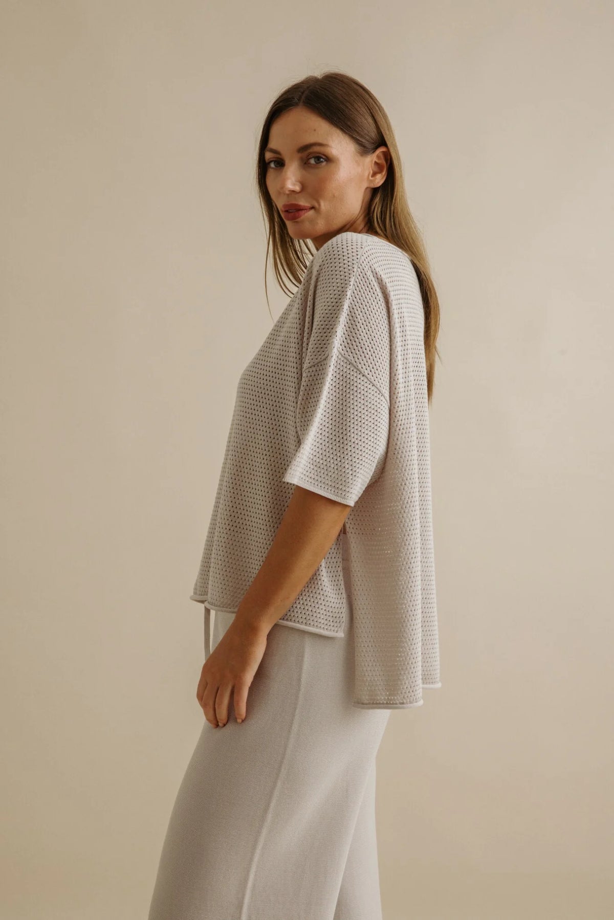 Talamaya Nautilus Shortsleeve Pullover Silver Haze