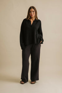 Talamaya Hope Marino Pullover Jet