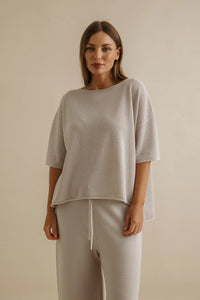 Talamaya Nautilus Shortsleeve Pullover Silver Haze
