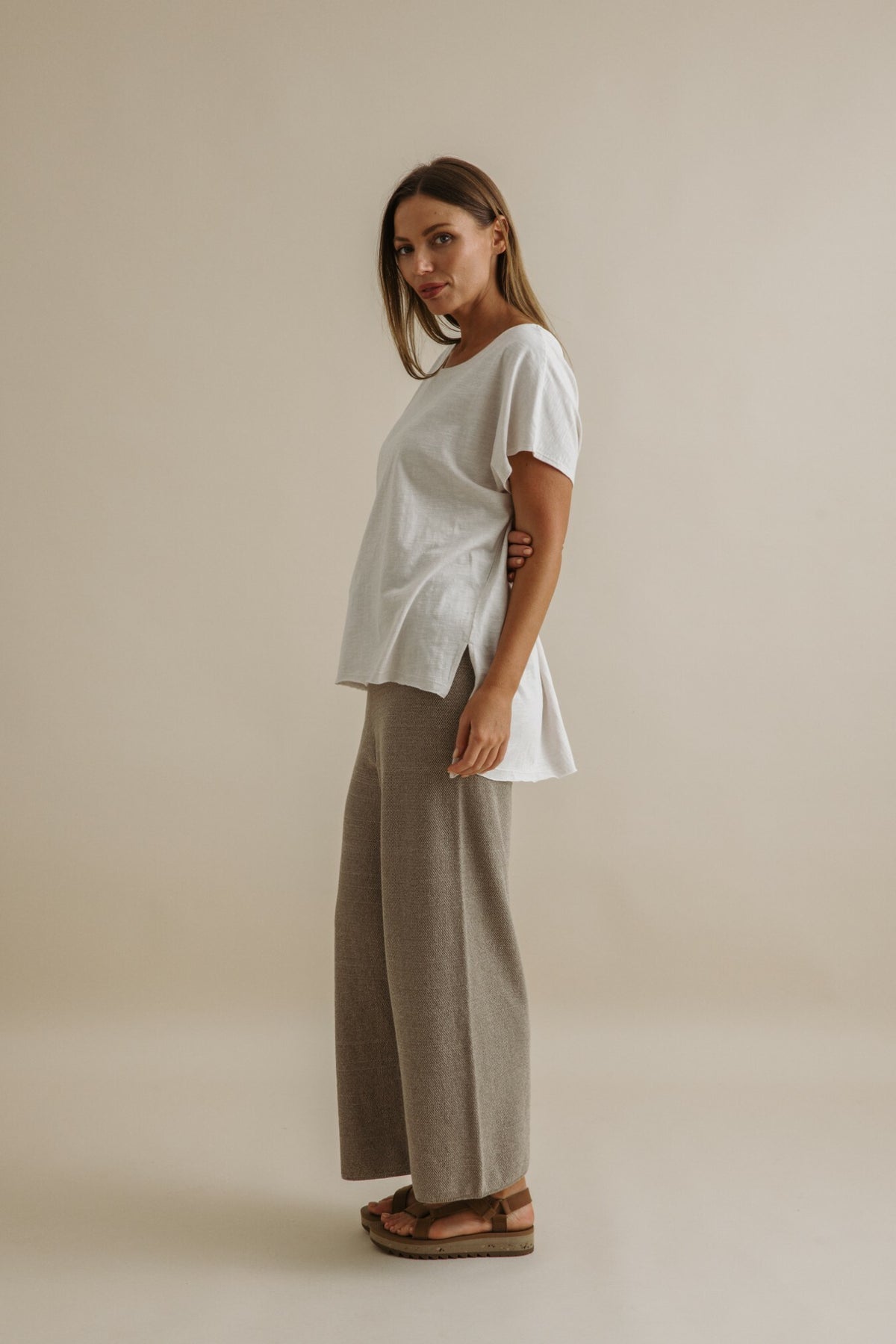 Talamaya Shoreline Slub Cotton T Shirt