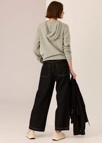 Pol Quinn Knit Hoodie Sage