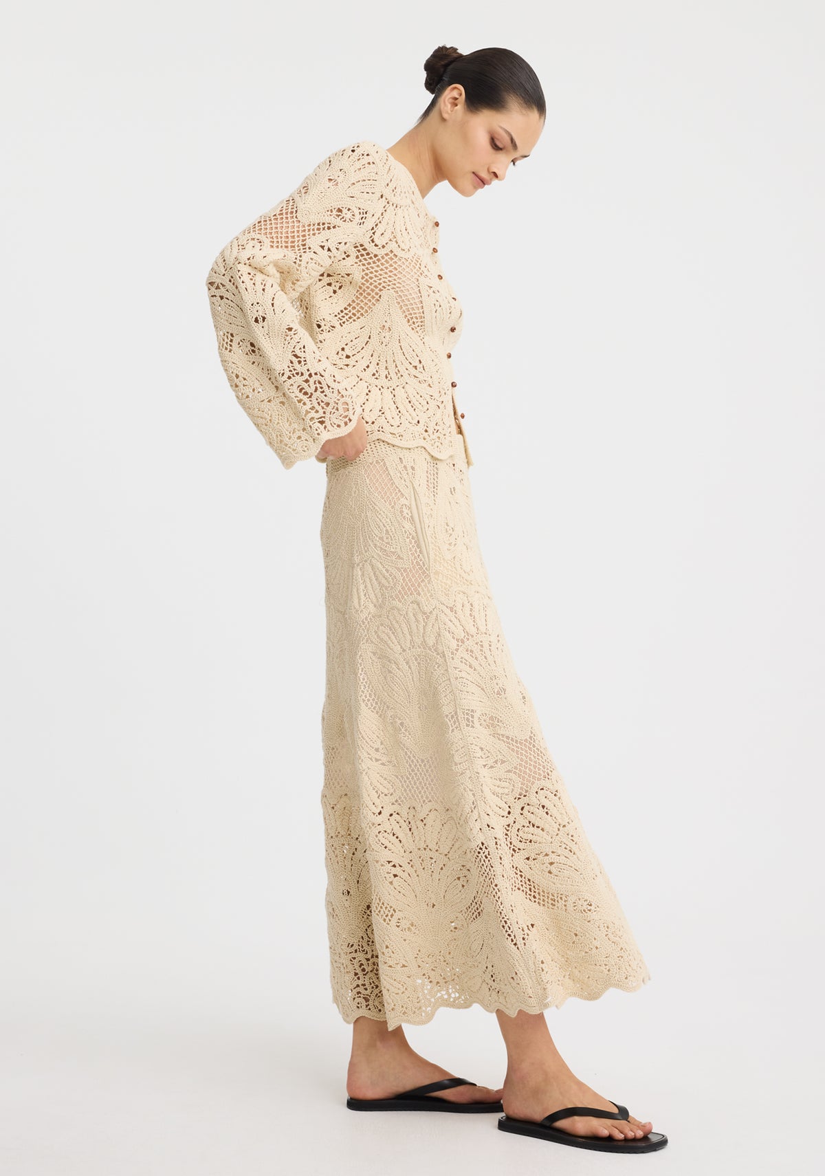 Morrison Marisol Crochet Skirt Natural