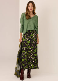 Pol Vaun V Neck Knit Green