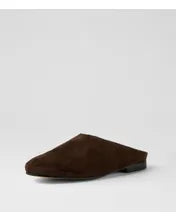Mollini Ulysen-Mo Dk Chocolate Suede  Mule