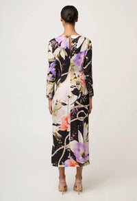 Once Was Jayden Cupro Viscose Stretched Asymmetrical neck Dress