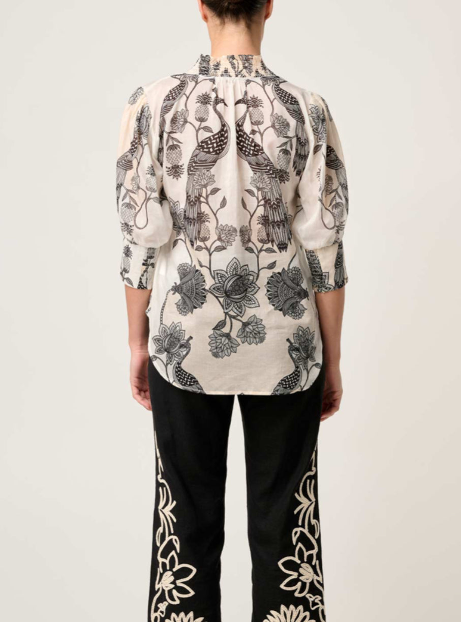 Once was Oleander Placement Print Blouse