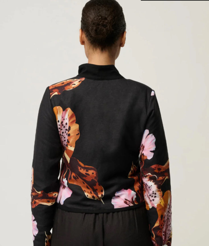 Once/Was Delray Reversable Printed linen Viscose Jacket