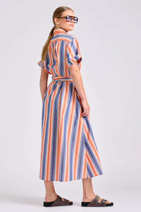 Shirty The Lucy Dress Blue Sky Stripe