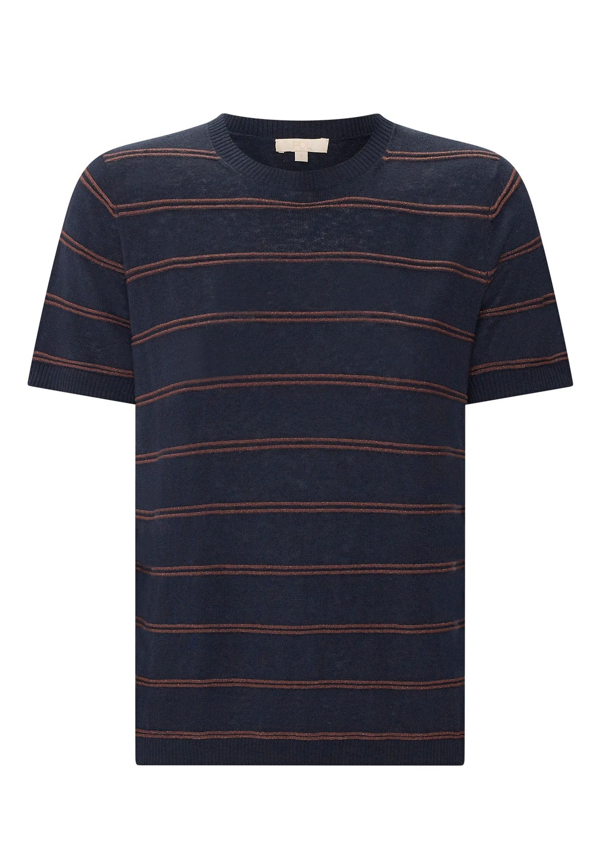 Pol  Sable Tee Stripe Ink/ Choc