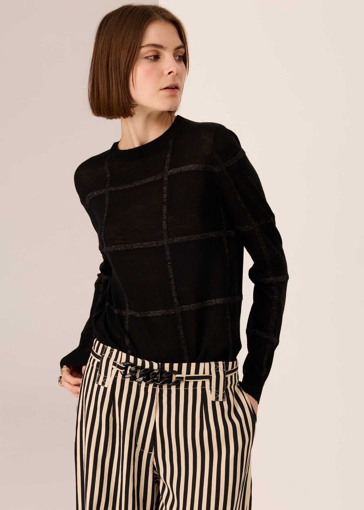 Pol Westin Lurex Check Knit