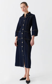 Morrison Oscar Denim Dress Dark Blue