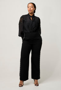 Once/Was Scarlett Faux Suede Pant - Onyx