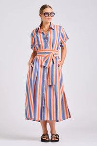 Shirty The Lucy Dress Blue Sky Stripe