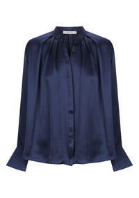 Morrison Valencia Silk Shirt Navy