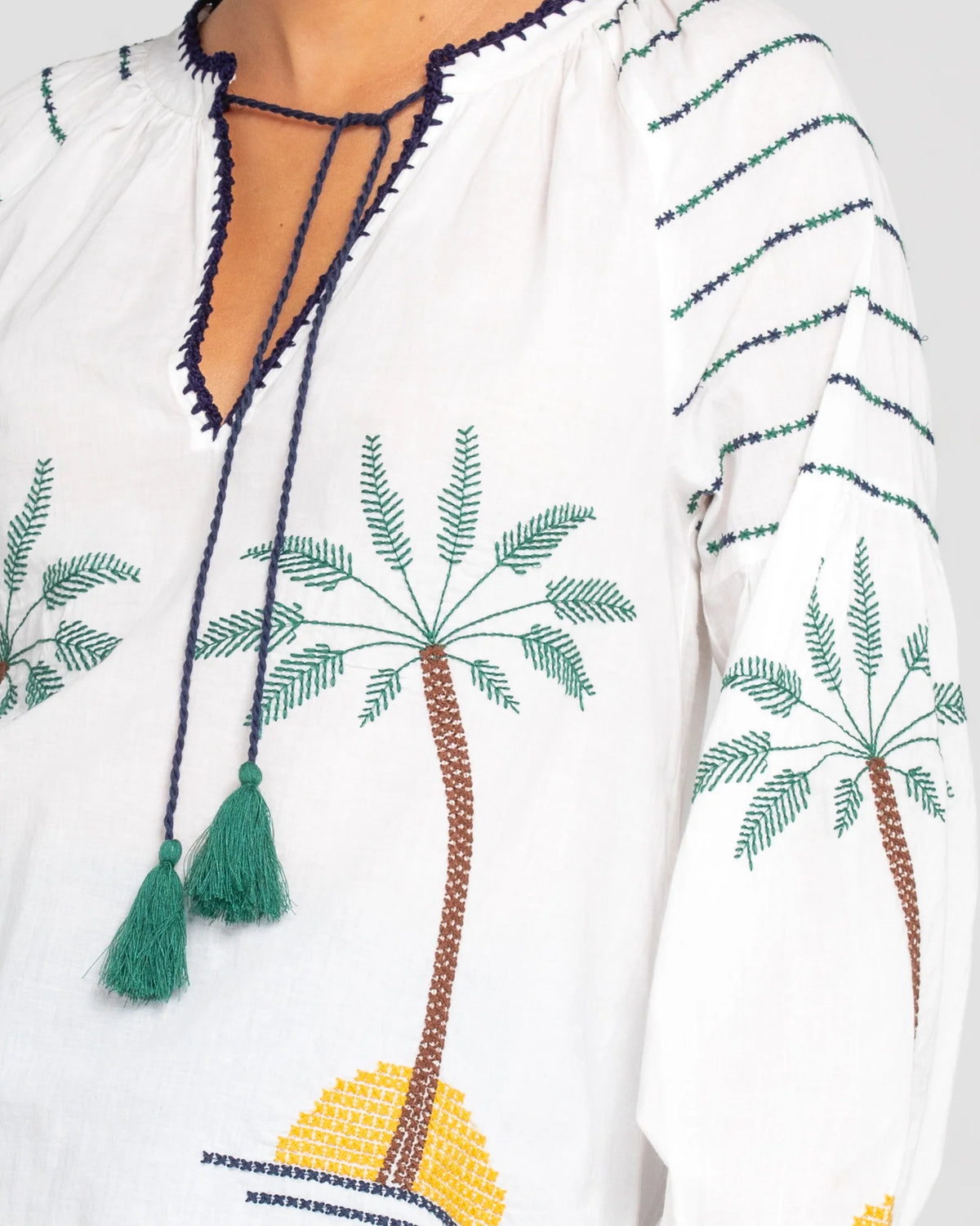 Boom Shanka Palm Shirt White