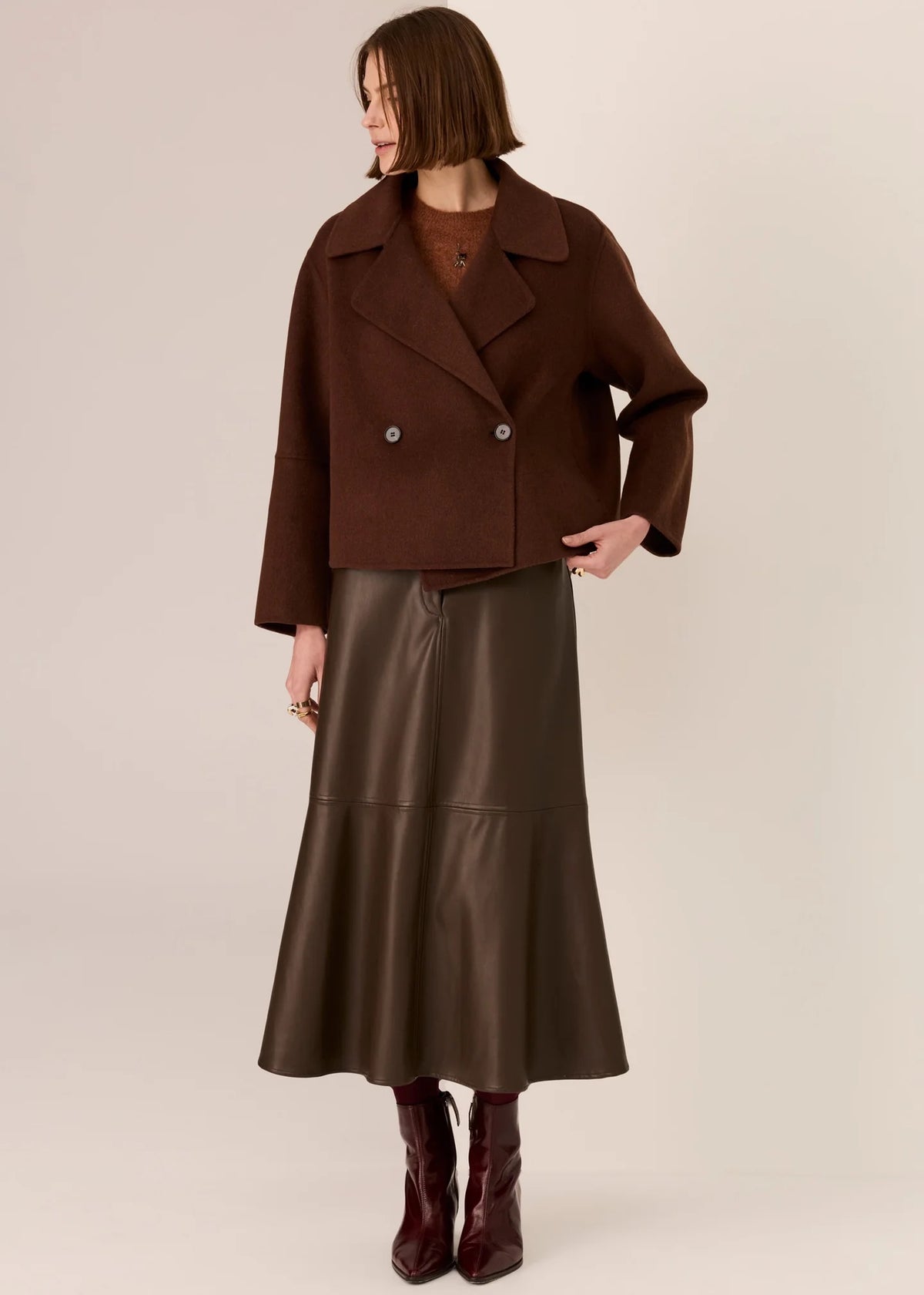 Pol Cohen Cropped Wool Coat