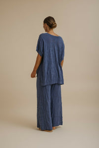 Talamaya Paradis Jacquard Short Sleeve Pullover