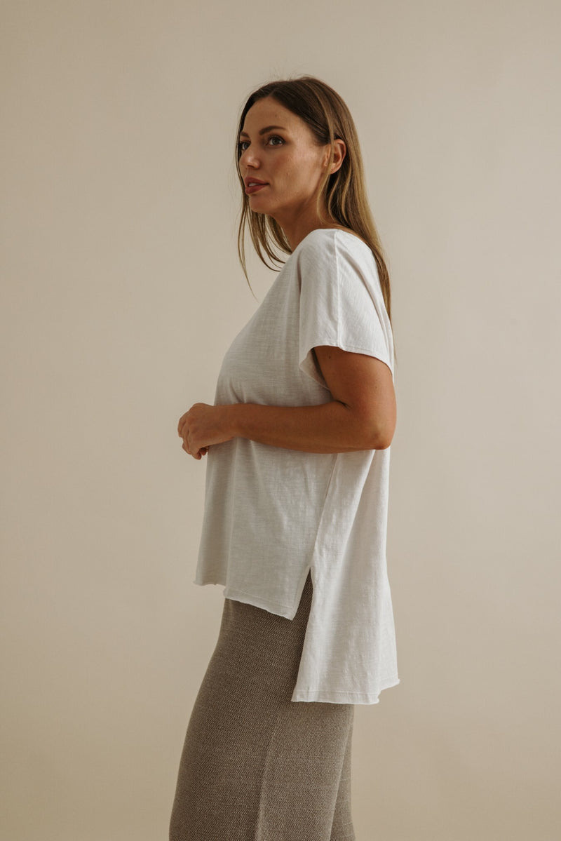 Talamaya Shoreline Slub Cotton T Shirt